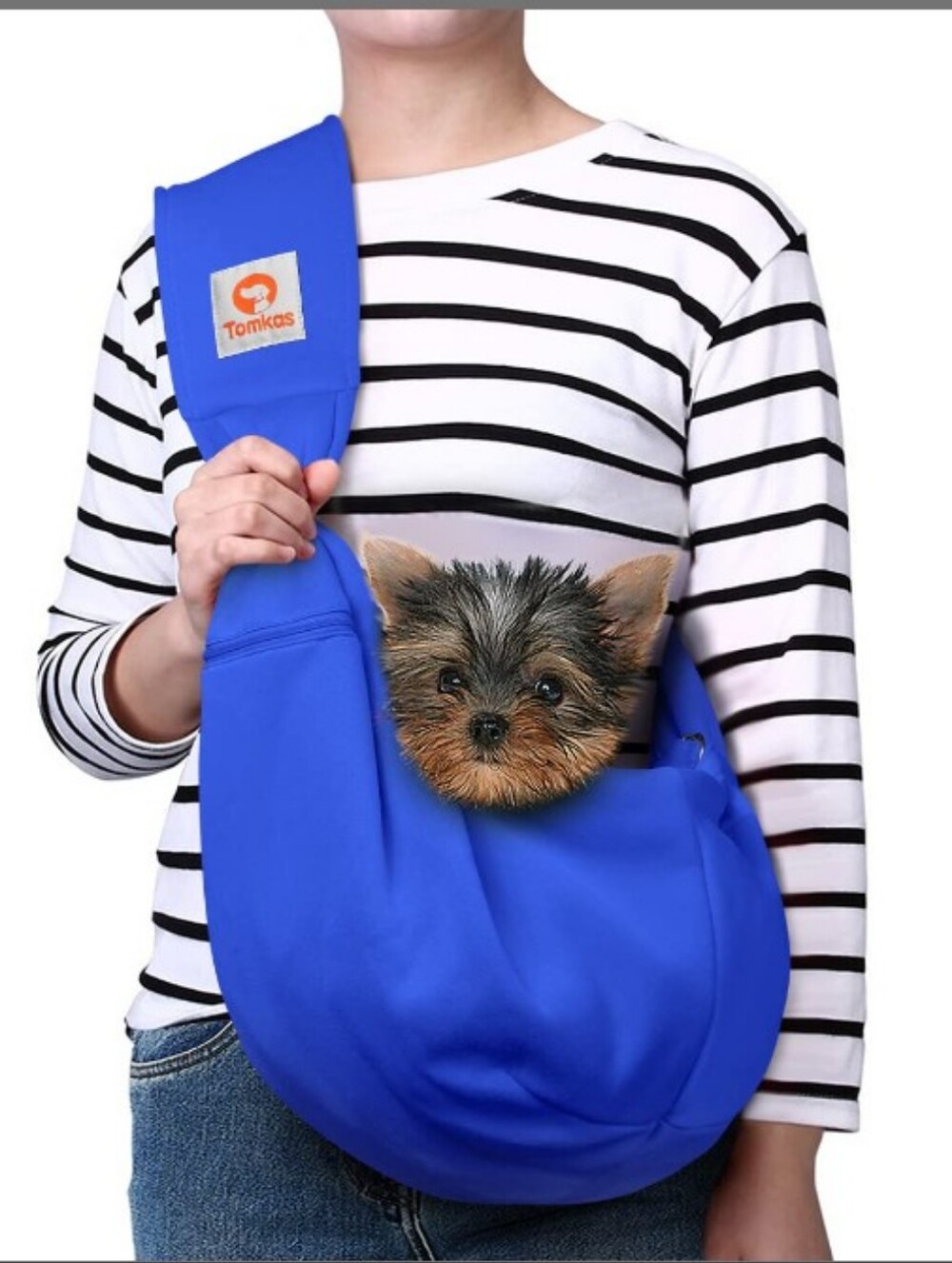 Tomkas Small Dog,Cat Sling Carrier Soft Crossbody Sz M 3-10lbs